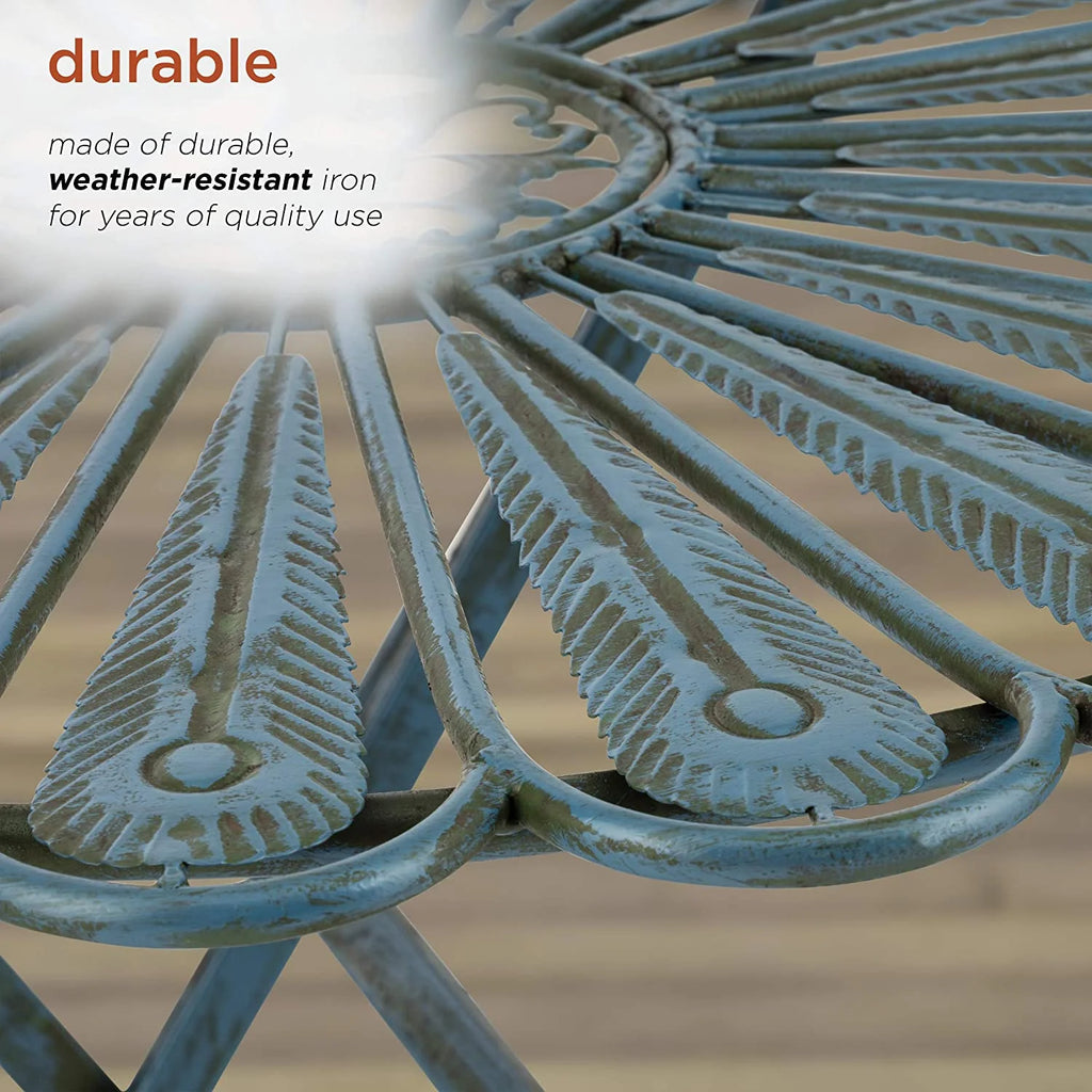 Blue 3-Piece Metal Bistro Set S98230