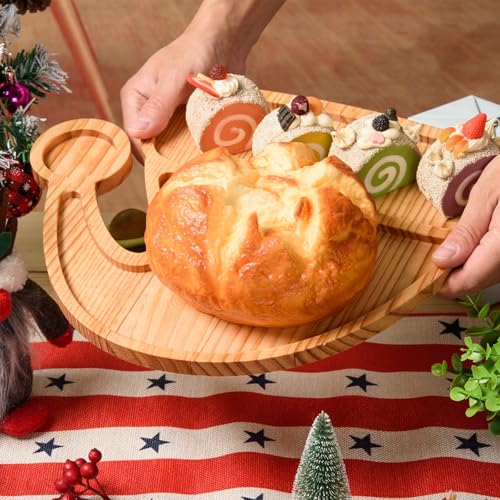 Wooden Christmas Tree Serving Tray Q251
