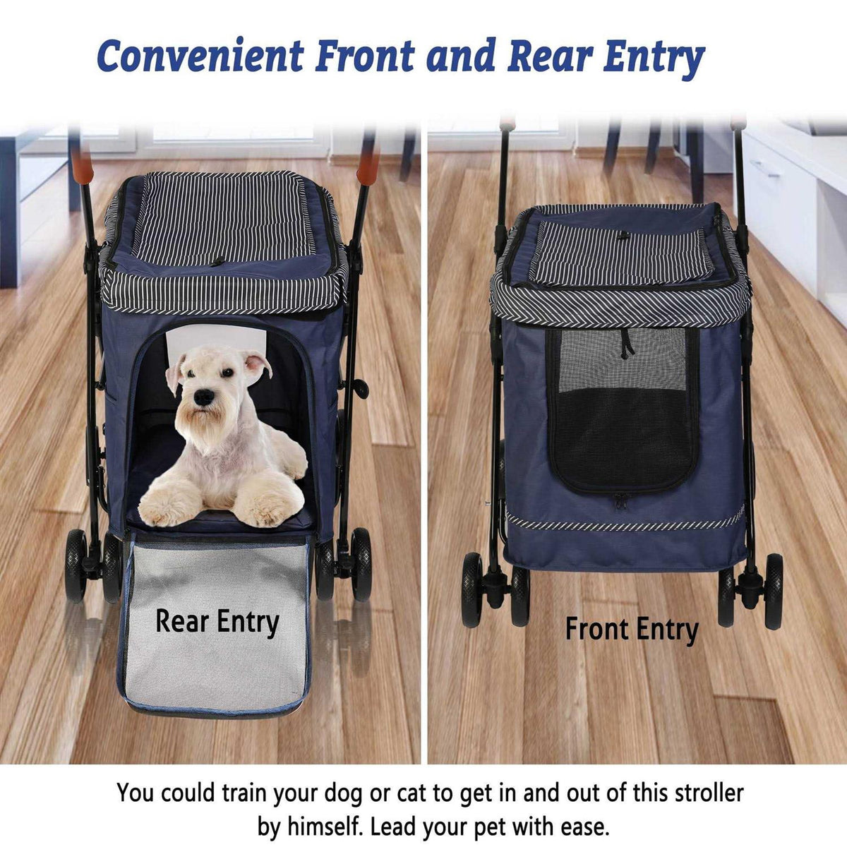 Folding Pet Stroller with Dual Entry A47255