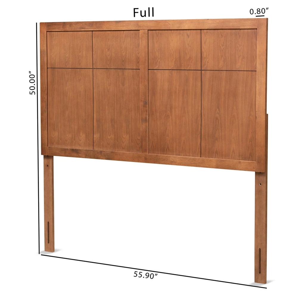 Ash Walnut Finished Wood Full Size Headboard T5993