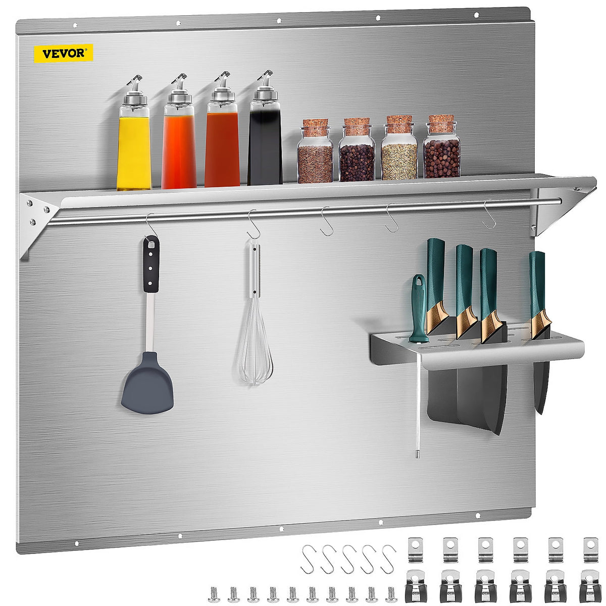 Stainless Steel Range Backsplash with Shelf P248