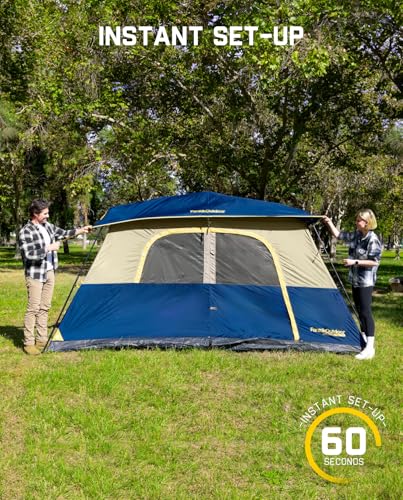Camping Tent 4/6/8/10 Person Instant Cabin Tent with Carry Bag E55654