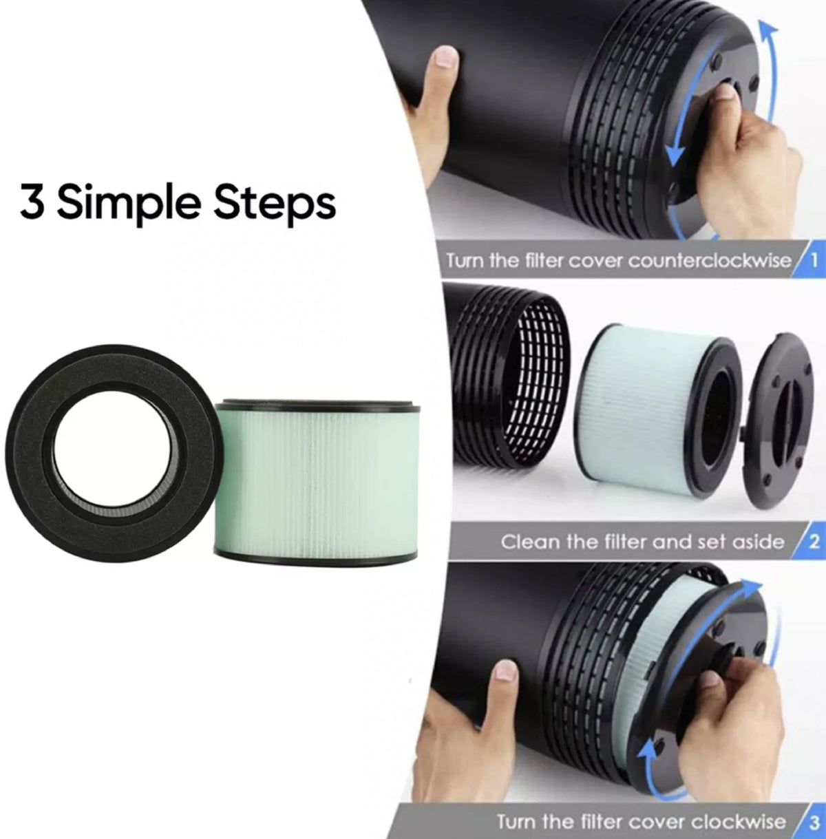 3-in-1 HEPA Air Filter Replacement, 4 Packs P747
