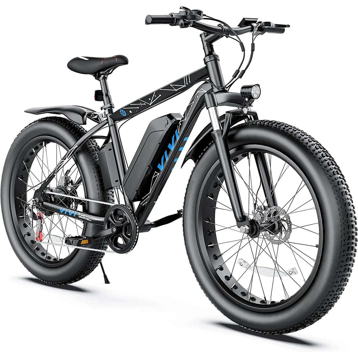 26 x 4.0 Fat Tire 500W Electric Bike with 48V 13Ah Removable Battery F744