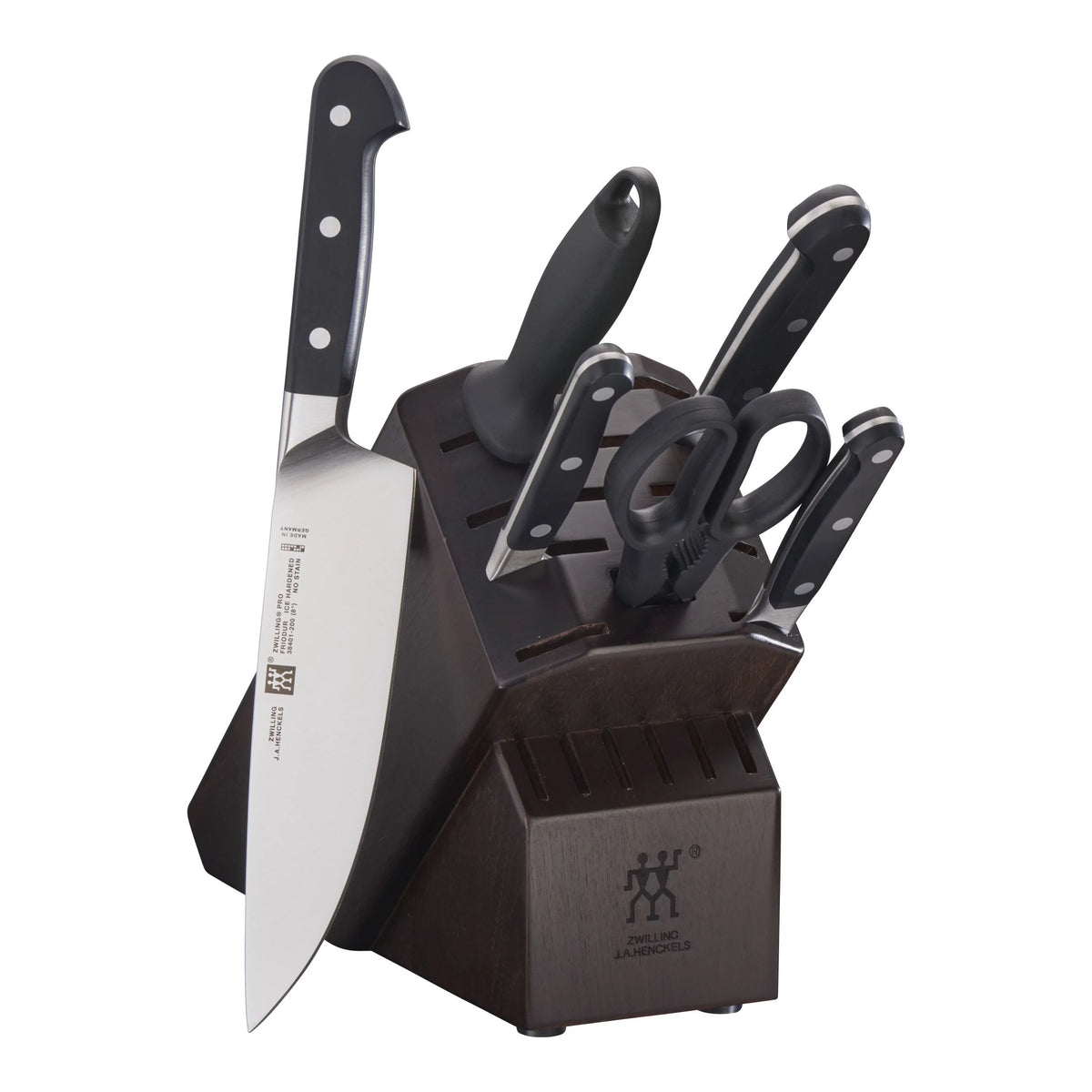 7 Pc Knife Set in Walnut Block N18236