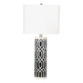 Black and White Resin and Bone Table Lamp G512779