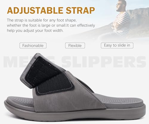 Mens Open Toe Athletic Sport Slides with Arch Support A88524