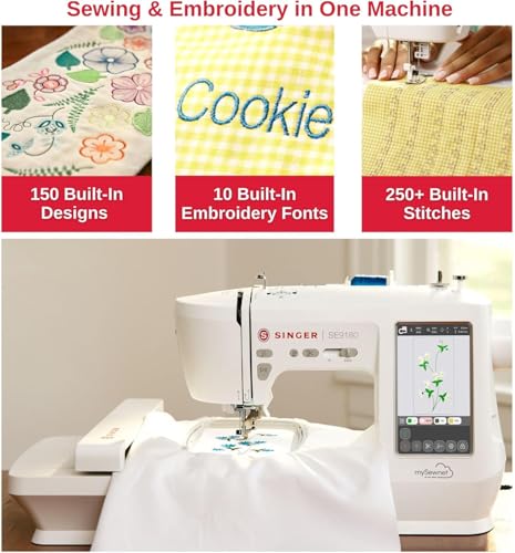 Sewing & Embroidery Machine with 250 Built-in Stitches O218516