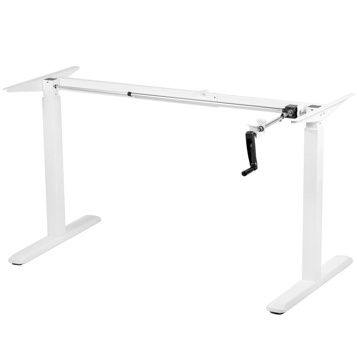 White Manual Height Adjustable Stand Up Desk Frame J69903