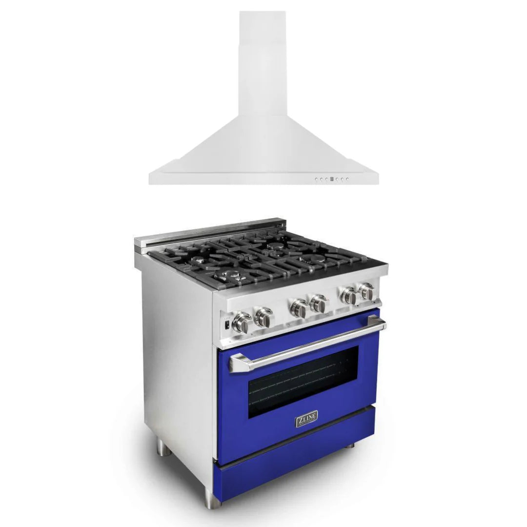 30 in. Dual Fuel Range and Range Hood Appliance Package C446