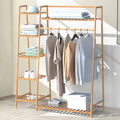 43.5" Rolling Garment Rack with Shoe Rack U10252