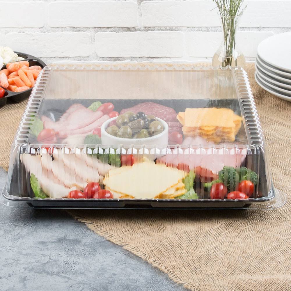 Clear Plastic Square Dome Lid - 40/Case T725670