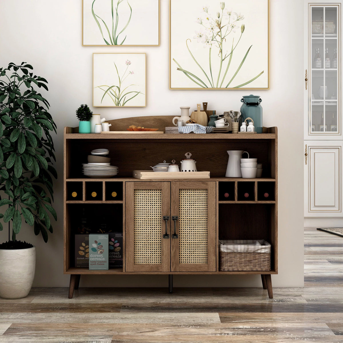 Distressed Walnut Buffet O3310