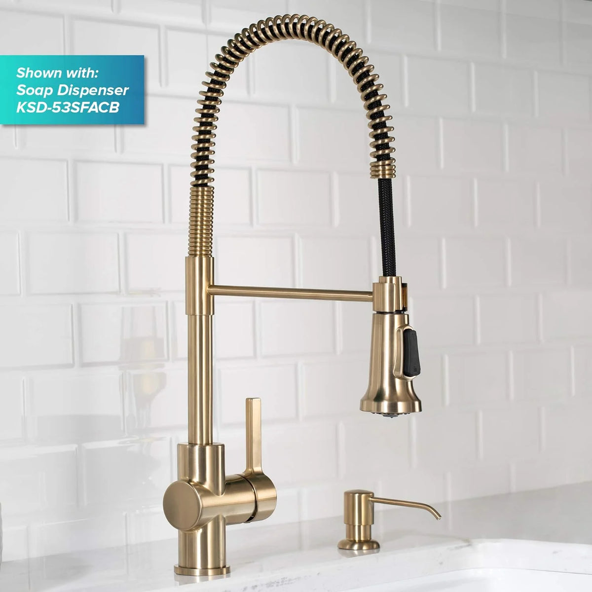 Antique Champagne Bronze Kitchen Faucet B935257