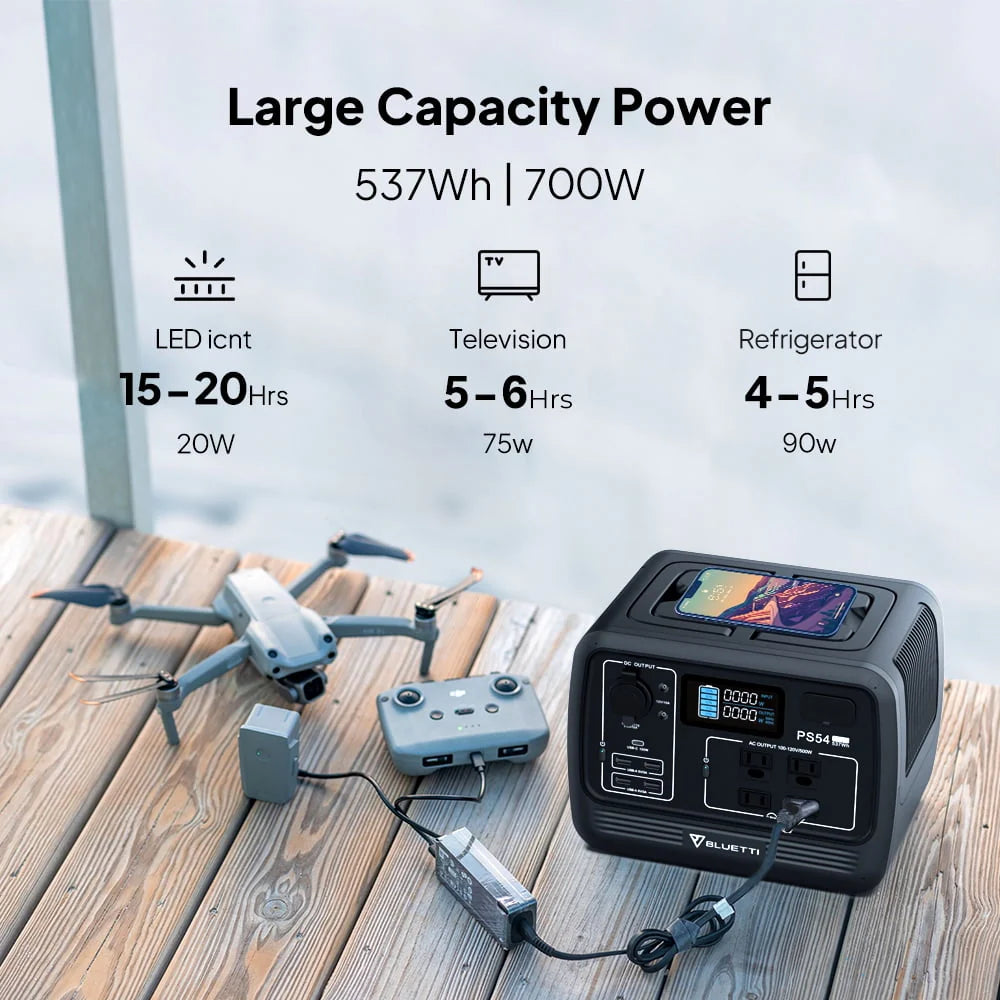 700W 537Wh LiFePO4 Portable Solar Generator I5624