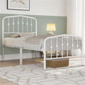 Twin Size Black Metal Bed with Arched Headboard and Footboard U339