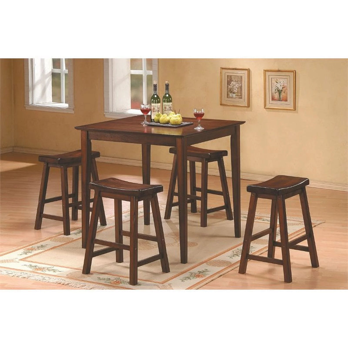 5 Piece Solid Wood Counter Height Dining Set L366685