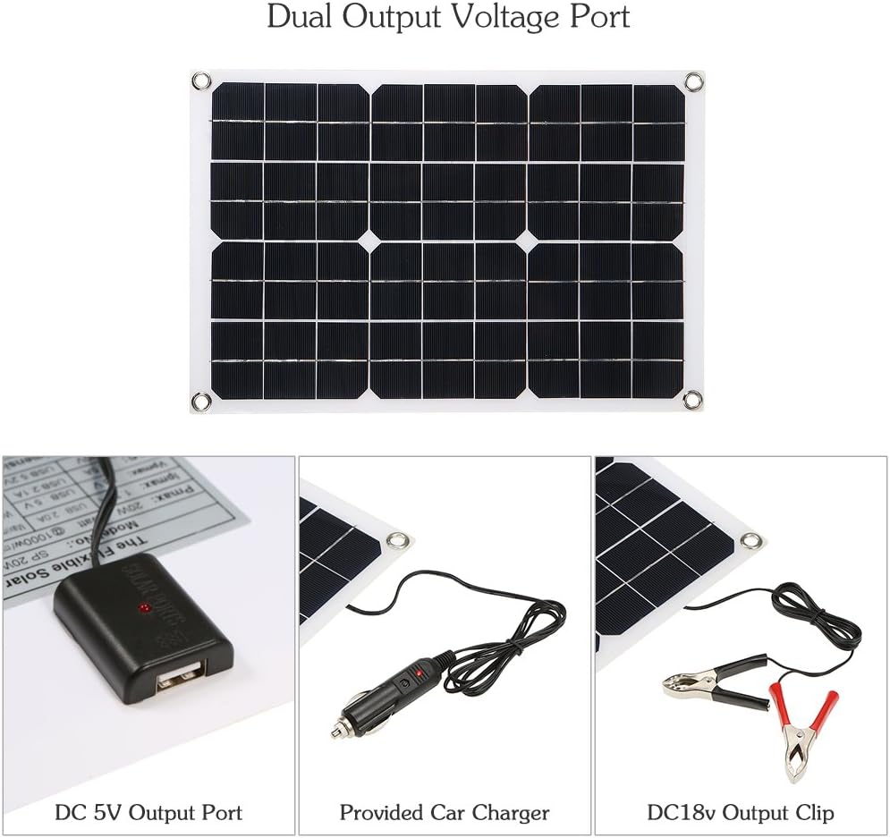 20W Dual Output Solar Panel Charger G777872