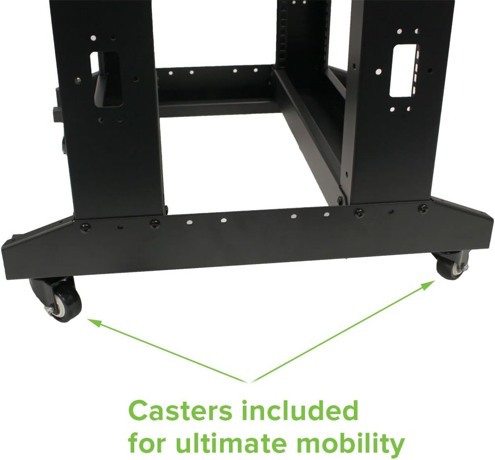 42U 4-Post Network Server Rack with Casters U5918