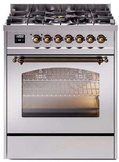 30 Dual Fuel Natural Gas Range in Stainless Steel D5796