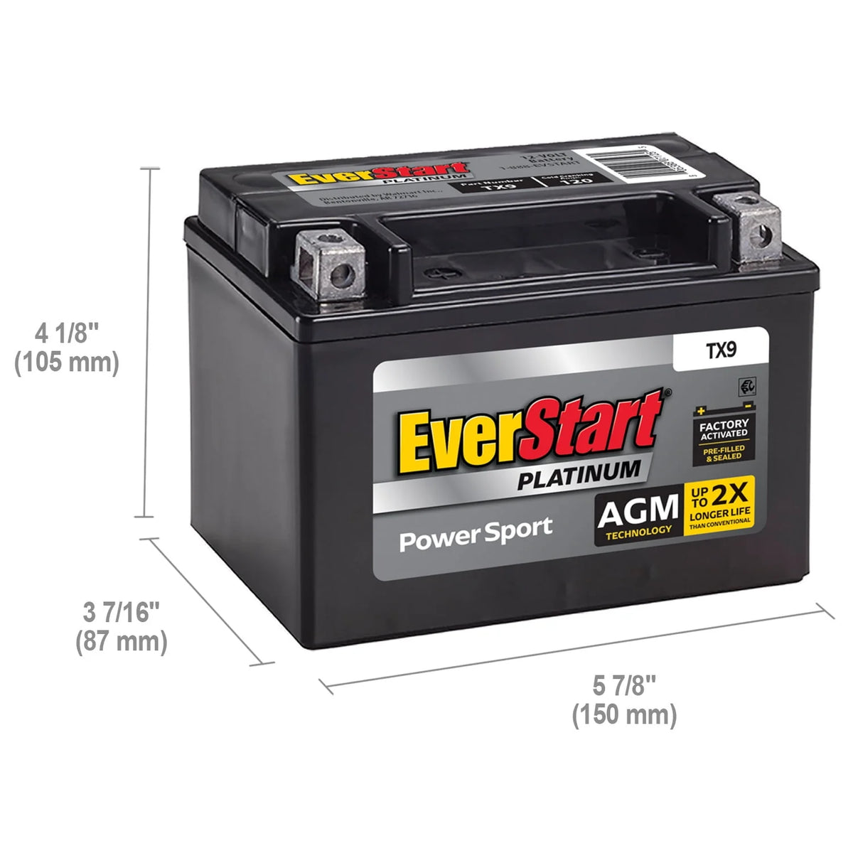 12 Volt 120 CCA Powersport Battery I38221