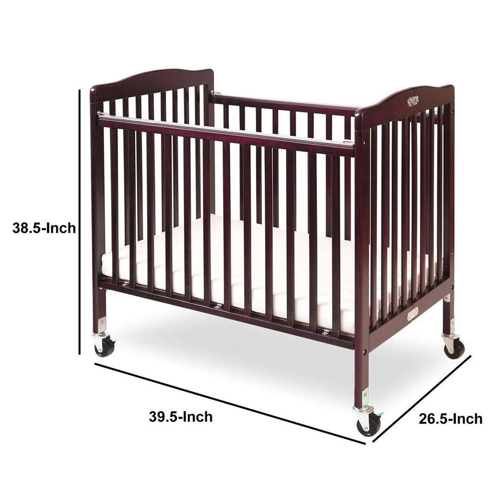 Foldable Wooden Crib with Caster S9200