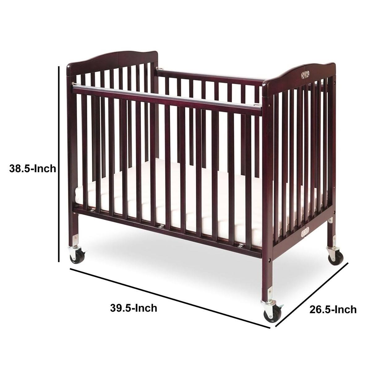 Foldable Wooden Crib with Caster S9200