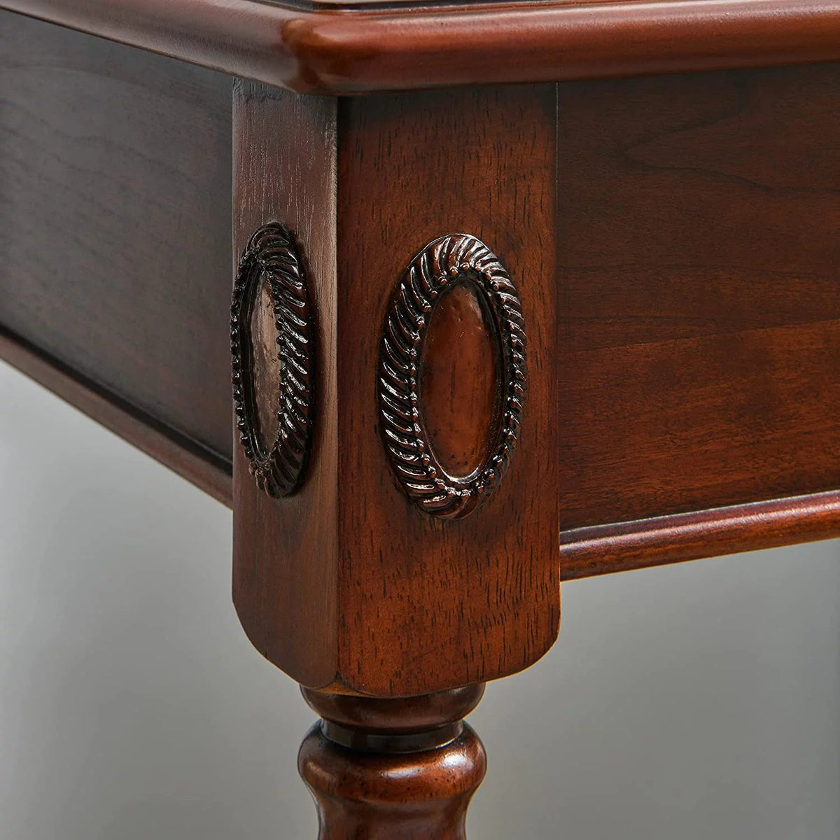 Solid Wood End Tables with Drawer 19.7"x 15.7"x 27.6" Cherry Walnut P816