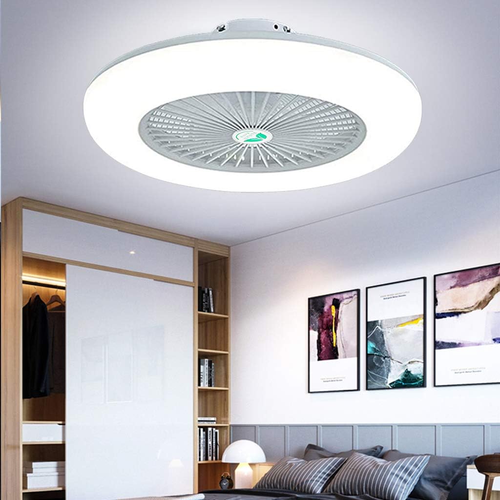 White 22 In Enclosed Ceiling Fan With Lights J761