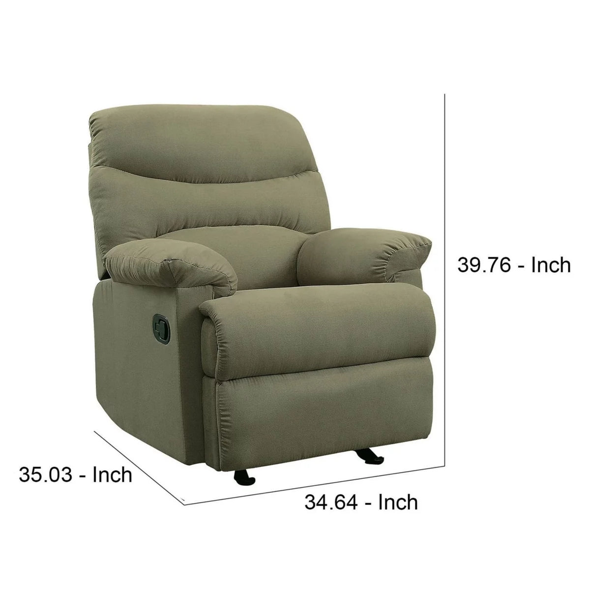 Sage Green Microfiber Recliner O2294