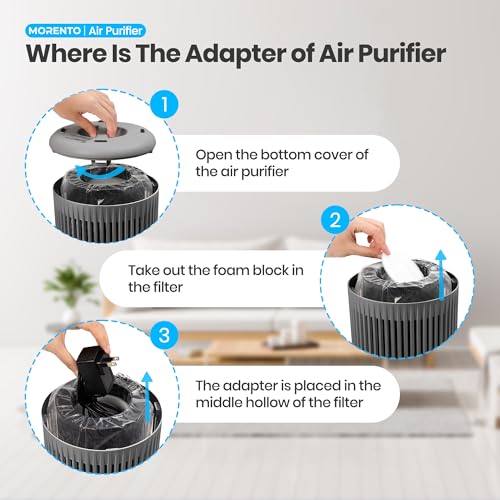 White Air Purifier with Fragrance Sponge and Sleep Mode N401459