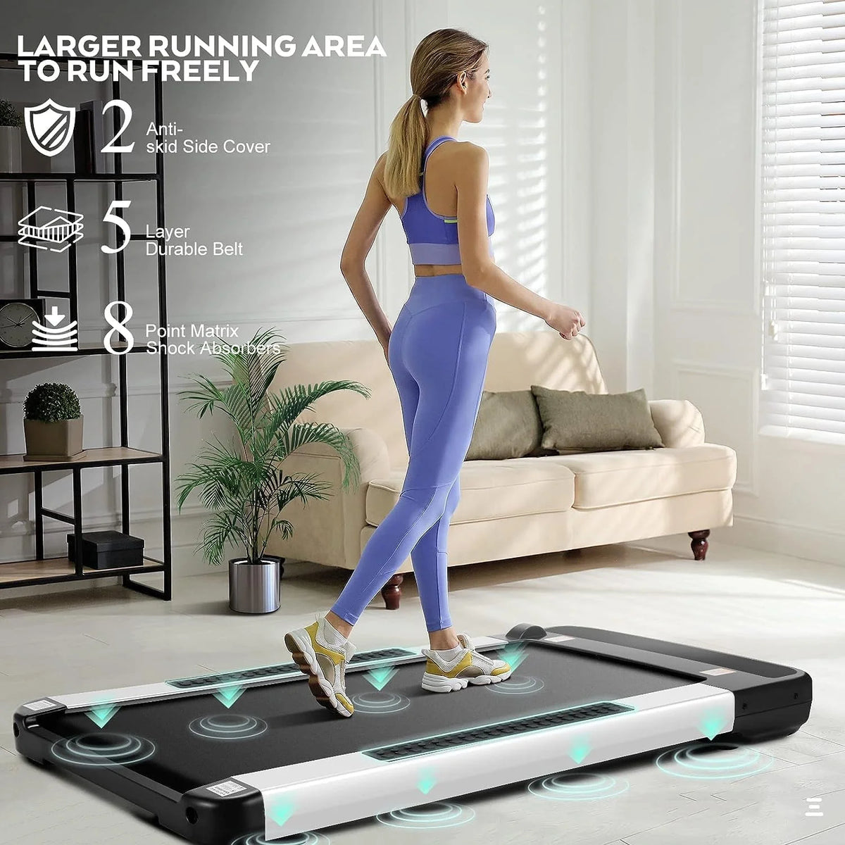 2 in 1 Folding Treadmill with Remote Control T136