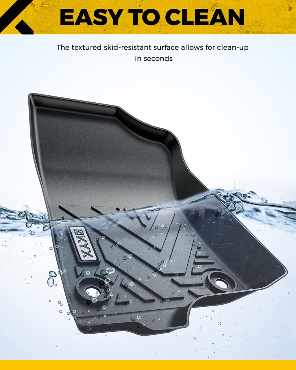 All Weather TPE Black Car Floor Mats B405