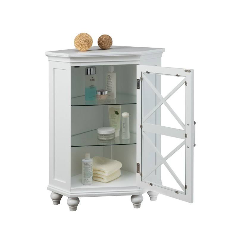 White Corner Floor Cabinet P131351