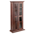 Walnut Finish Wood Media Cabinet L61487