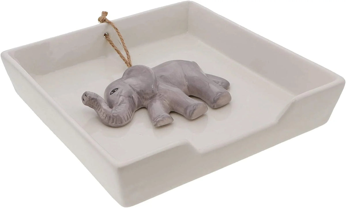 White Ceramic Napkin Holder L3711