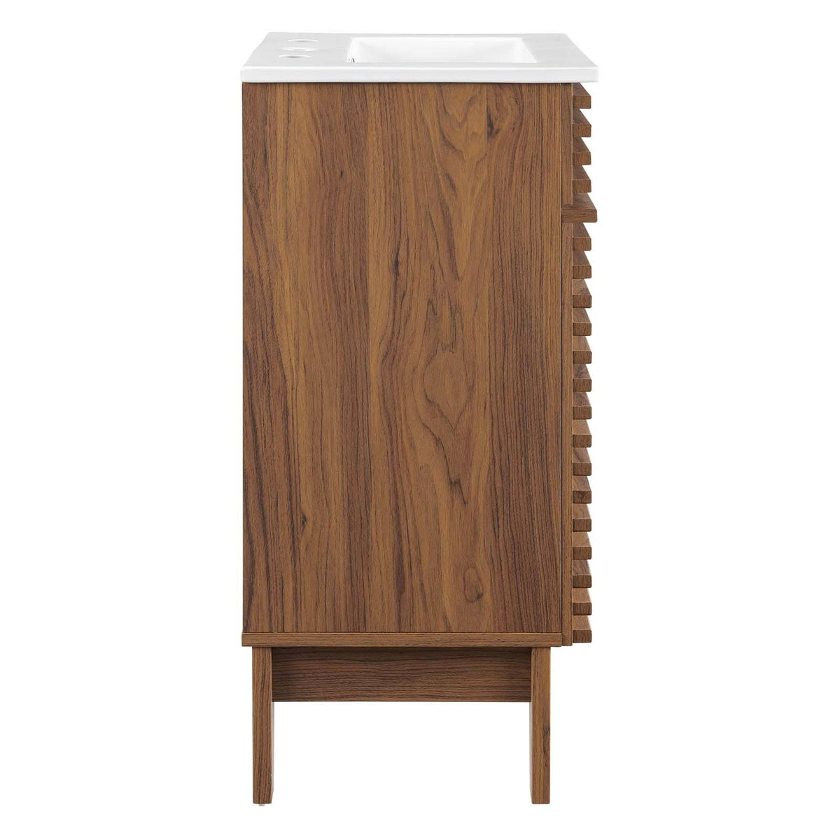 18 inch Bathroom Vanity Cabinet in Walnut White O201