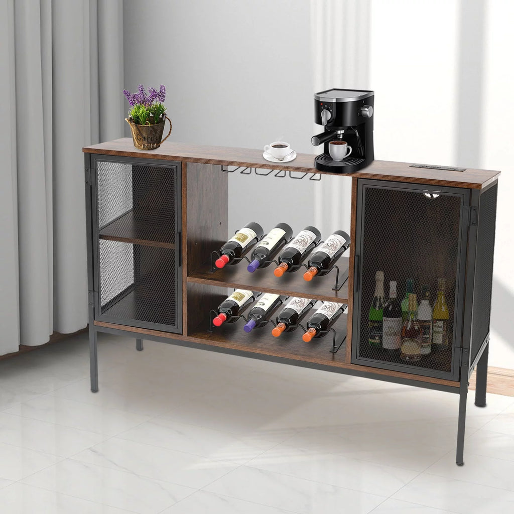 Wine Bar Cabinet with Power Outlets F5079