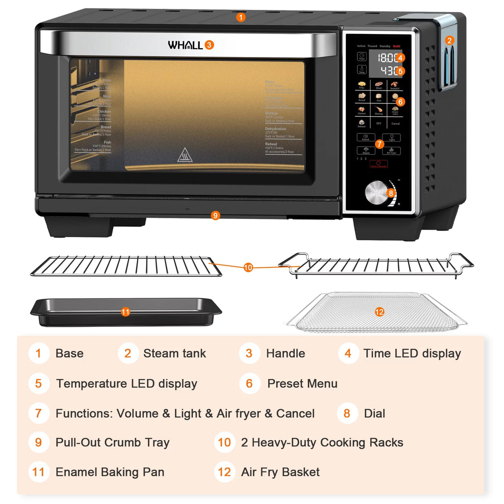 Air Fryer Toaster Oven 30QT Convection Oven O814