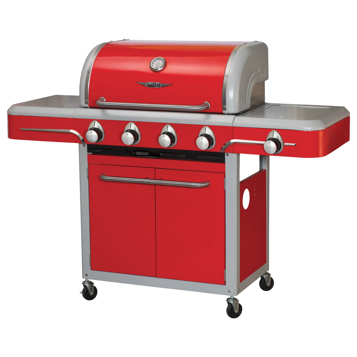 4-Burner Red Cart GAS Grill I64638