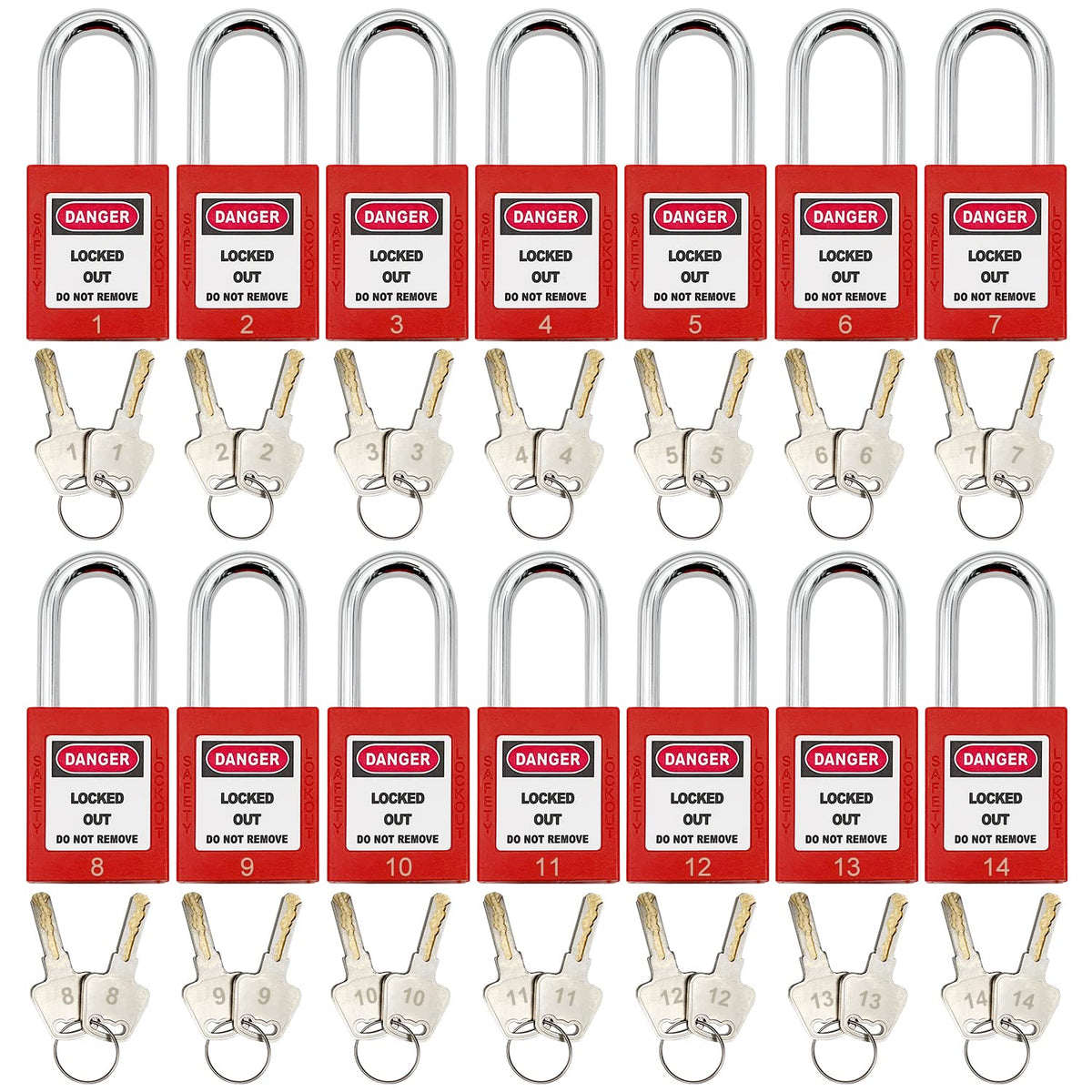 Lockout Tagout Station with 14 Padlocks, 4 Hasps, 40 Tags M3830