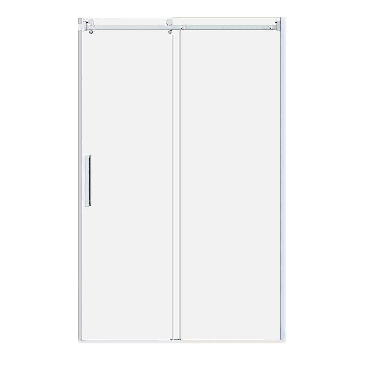Semi-Frameless Sliding Shower Doors Chrome V624