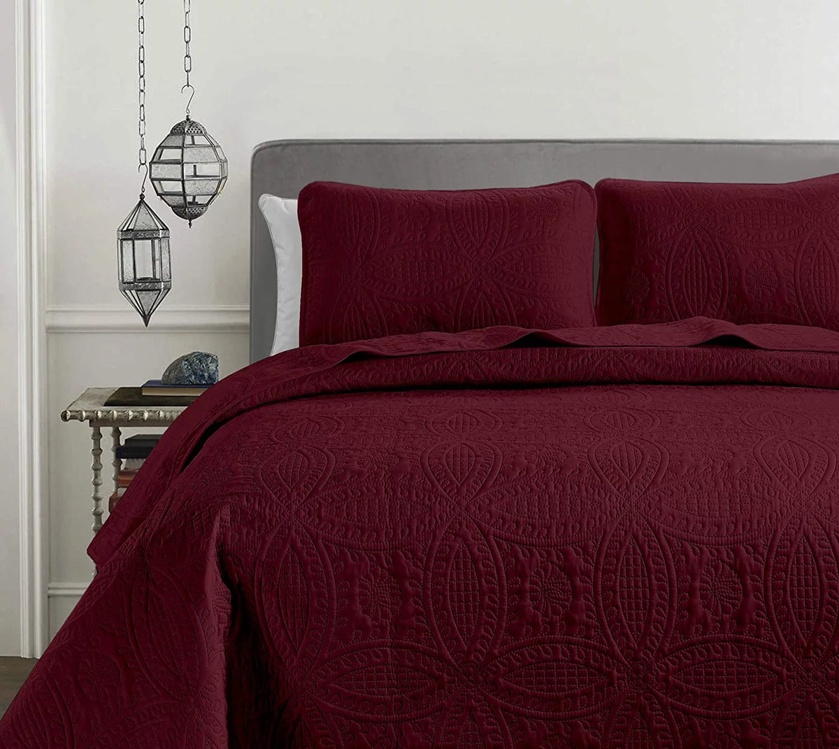 3-Piece Oversized Bedspread Coverlet Set Q3159