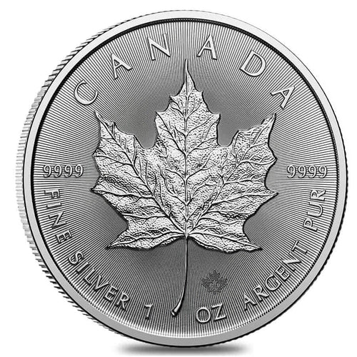 10 1 oz Canadian Silver Maple Leaf Coin P67565
