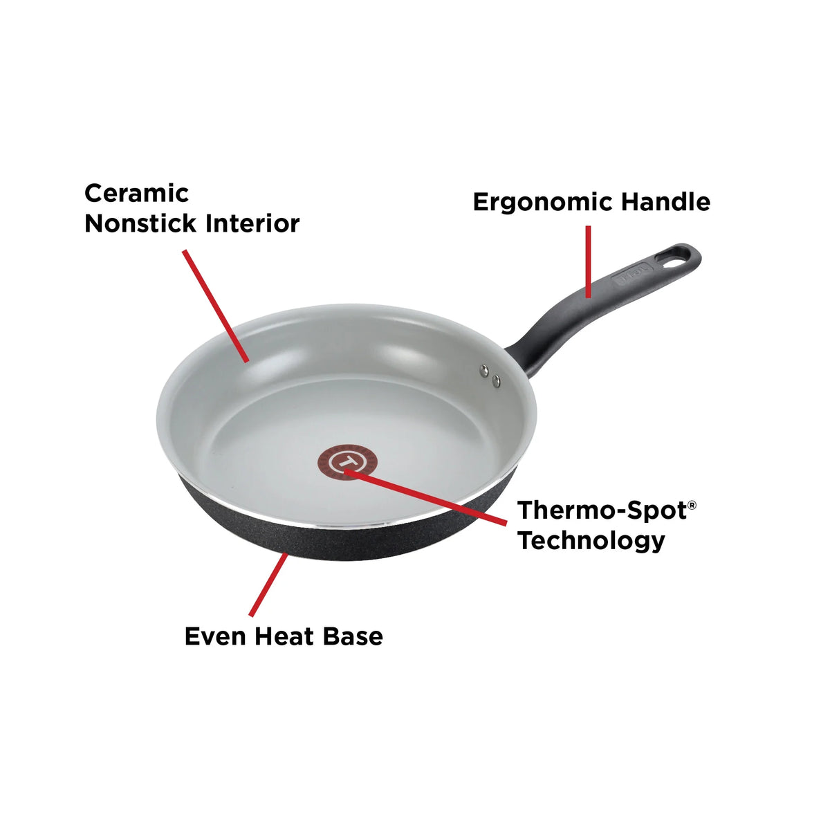 Ceramic Cookware 14 Piece Set Black U923894