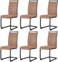 Soft Fabric Dining Chairs Set of 6 with Padded Seat B725237