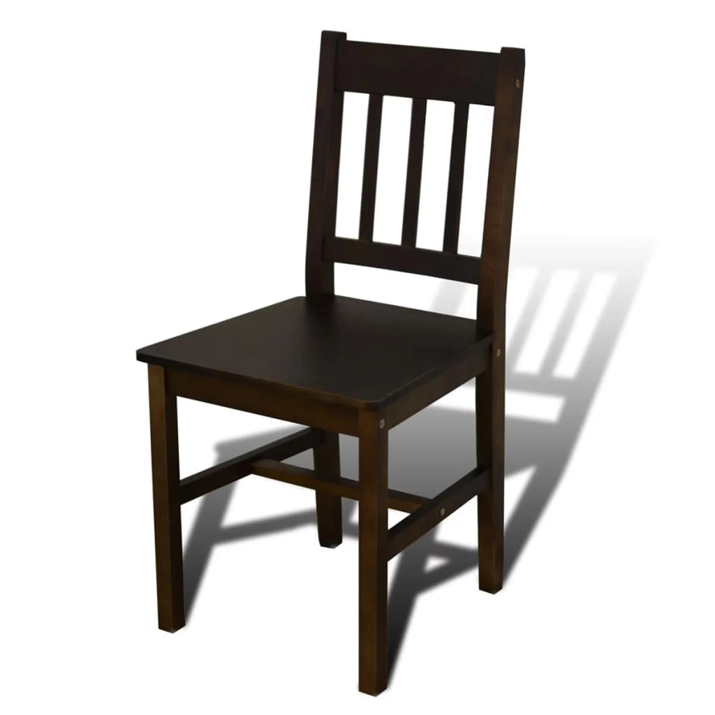 5 Piece Wooden Dining Set with 4 Chairs U833446