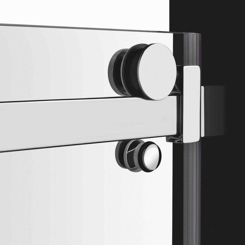 Semi-Frameless Sliding Shower Doors Chrome V624