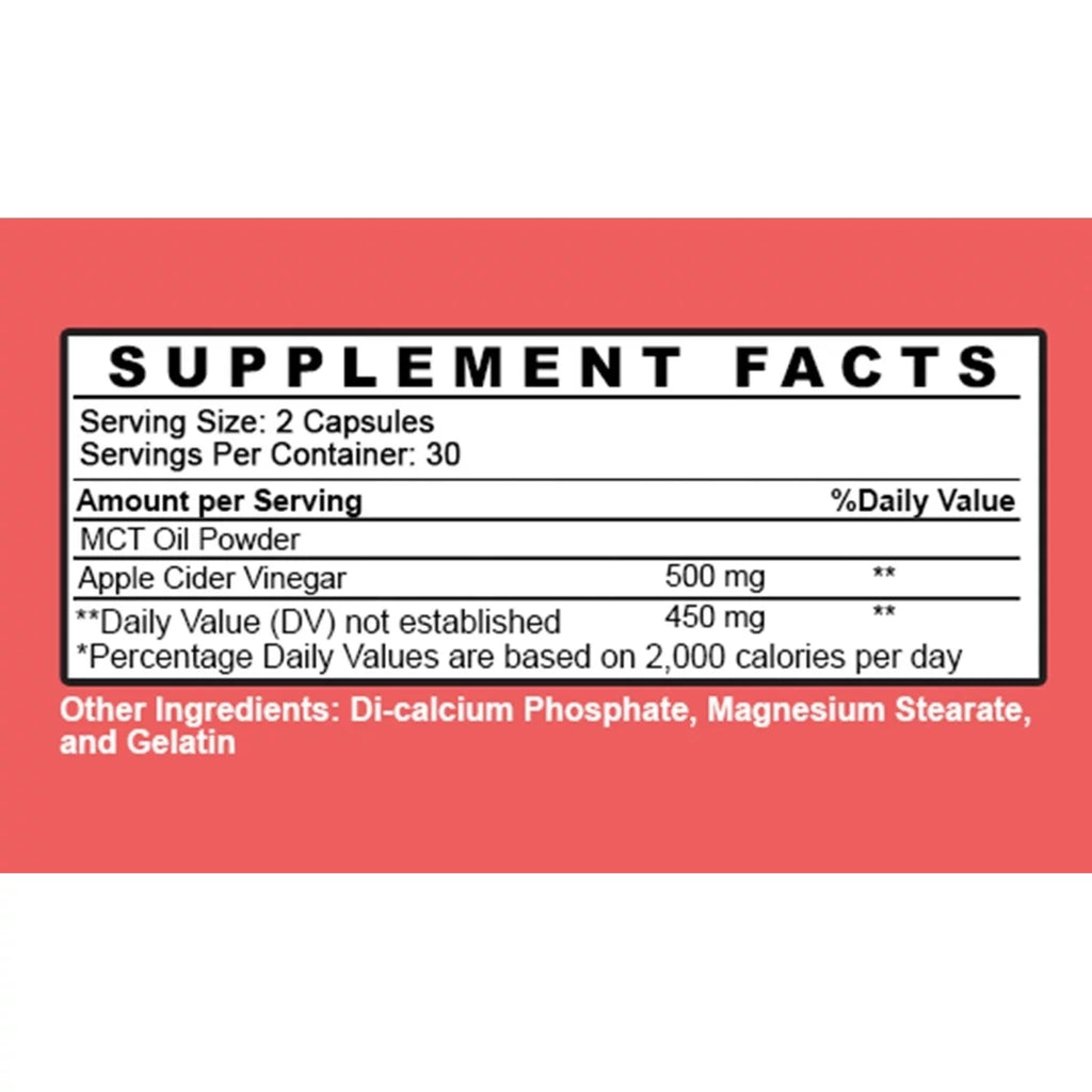 Apple Cider Vinegar with MCT Oil Complex 120 capsules W903