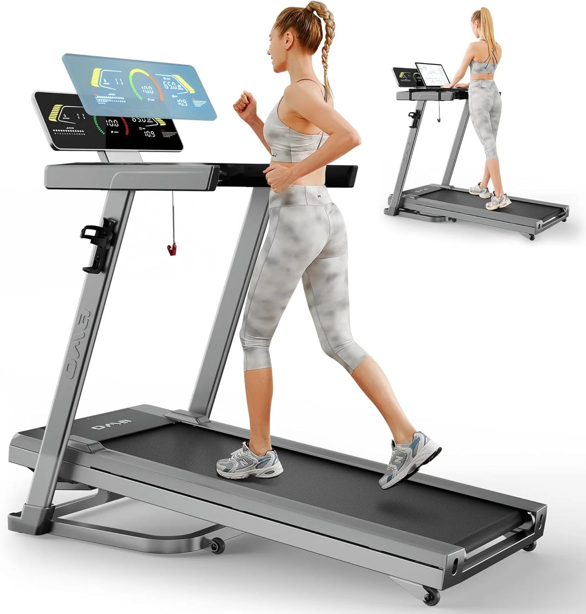 Foldable Electric Treadmill 2.5 HP 300 LBS Capacity W52997